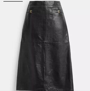 Coach leather skirt. New with tags